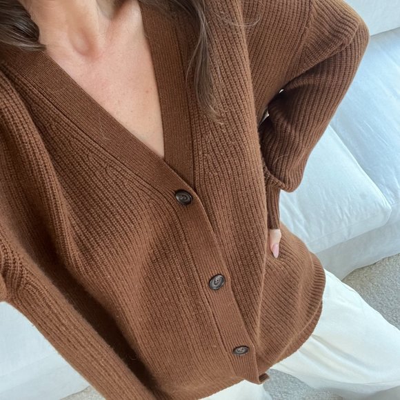 Jenni Kayne Sweaters - Jenni Kayne Camel Cashmere Cocoon Cardigan